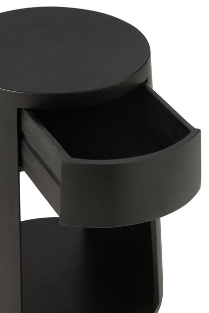 Coffee Table Drawn Mango Wood/Mdf Black