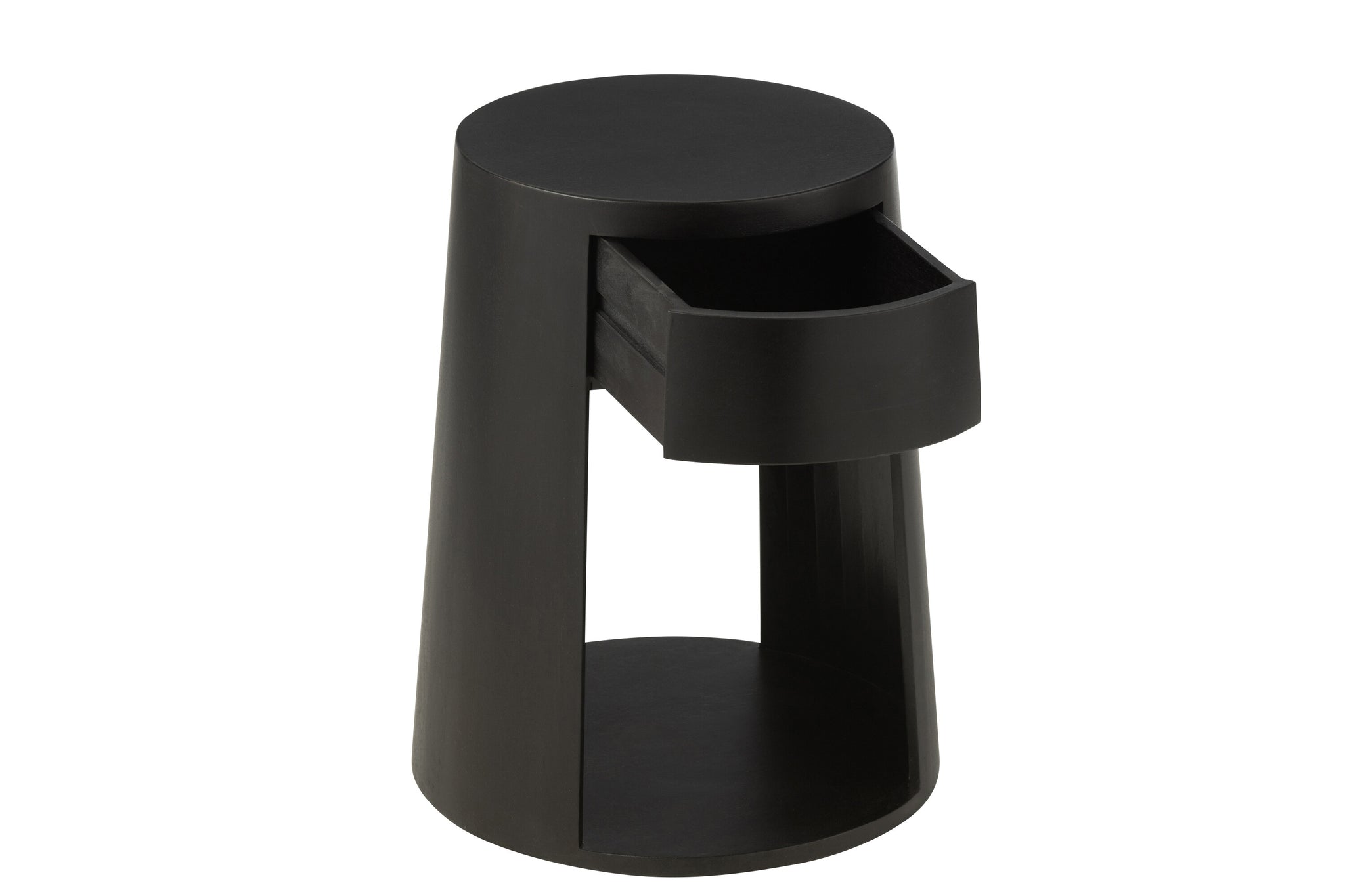 Couchtisch, Mangoholz/MDF, Schwarz
