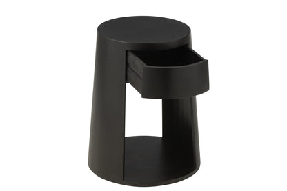 Couchtisch, Mangoholz/MDF, Schwarz