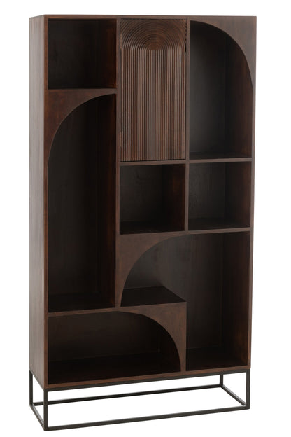 Regal Mode – Mangoholz, braun, 90x33x168 cm