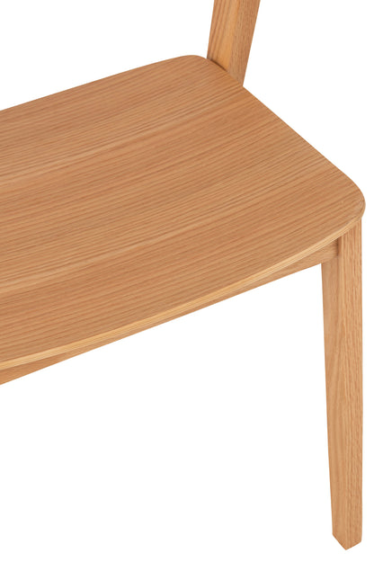 Chair Laga Oak Wood/Metal Black