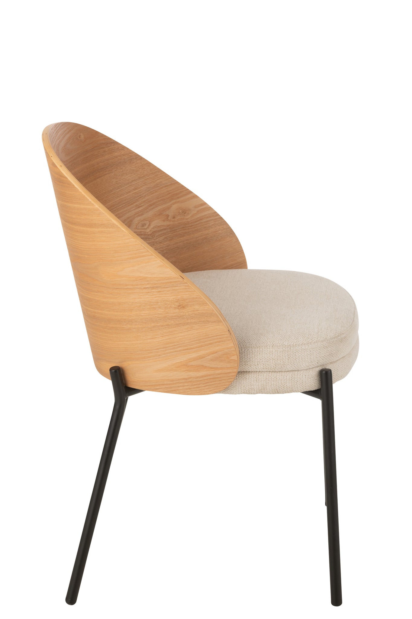 Chair Lone Ply Wood/Metal Natural/Beige
