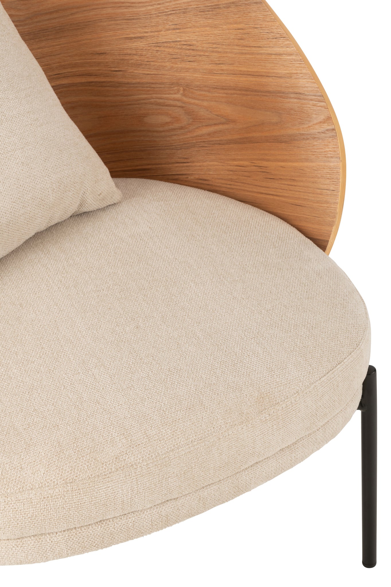 Lounge-Sessel, einfarbig, Sperrholz/Metall, Natur/Grau