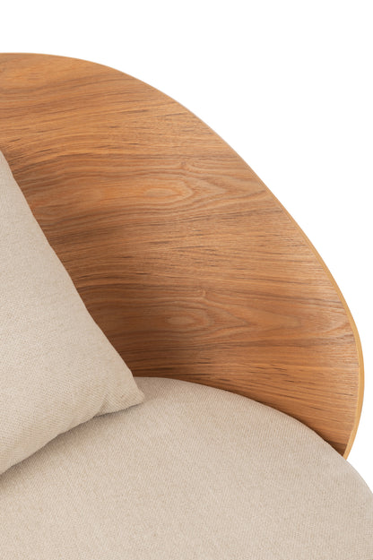 Lounge-Sessel, einfarbig, Sperrholz/Metall, Natur/Grau