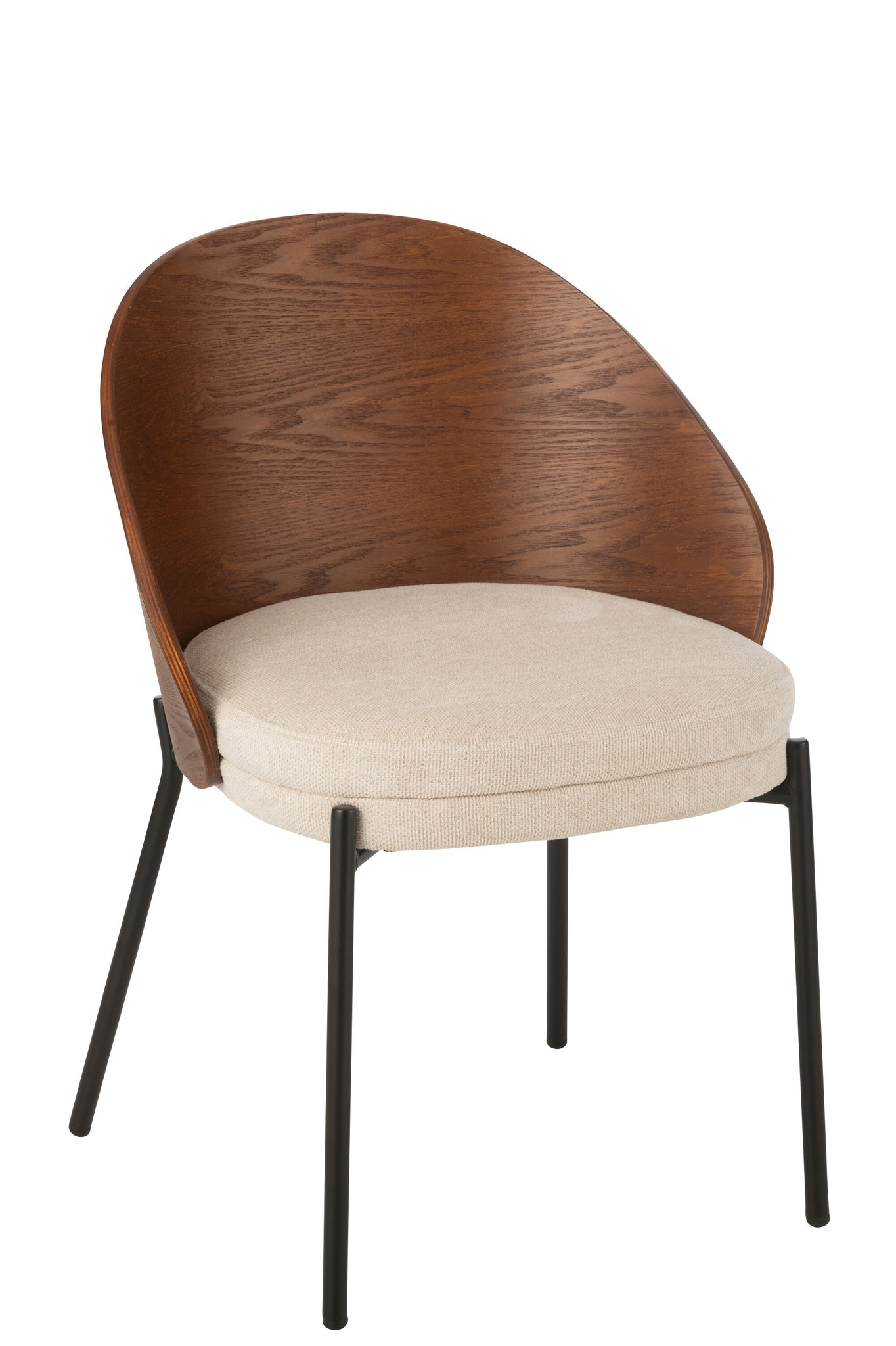 Chair Lone Ply Wood/Metal Brown/Grey