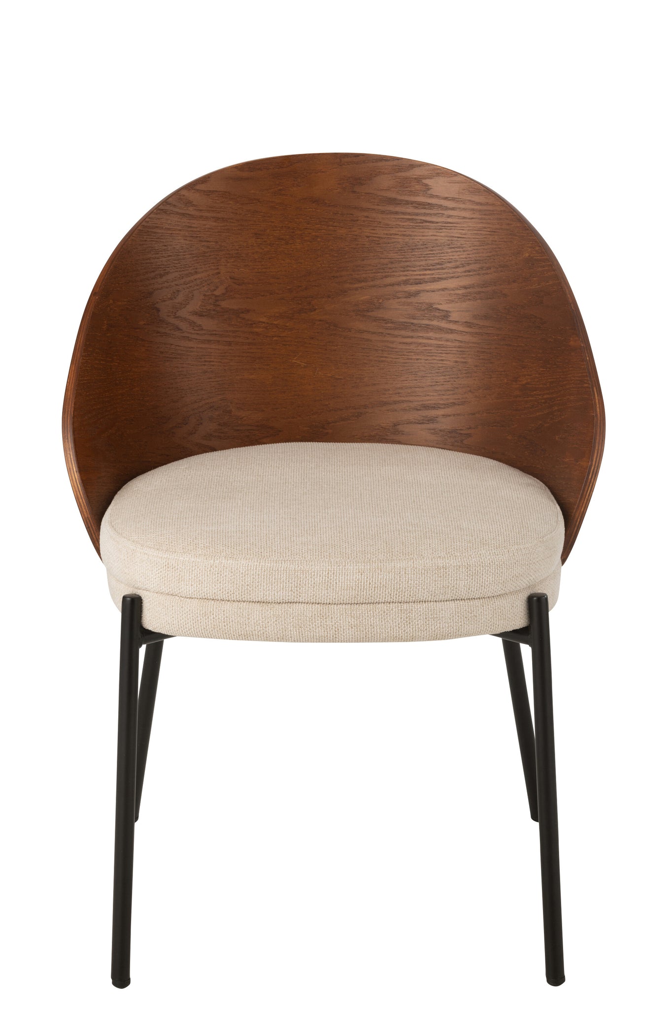 Chair Lone Ply Wood/Metal Brown/Grey
