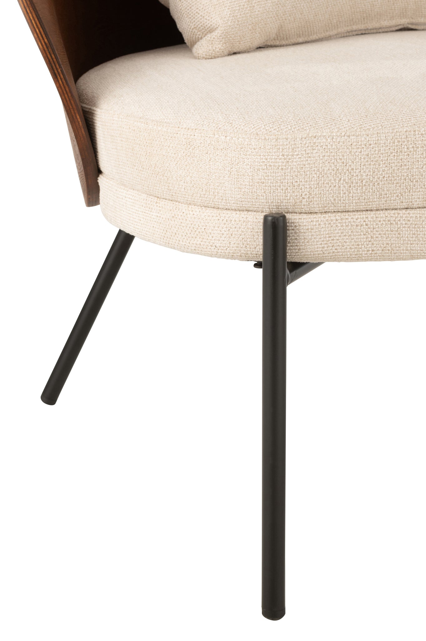 Lounge-Sessel, einfarbig, Sperrholz/Metall, braun/grau