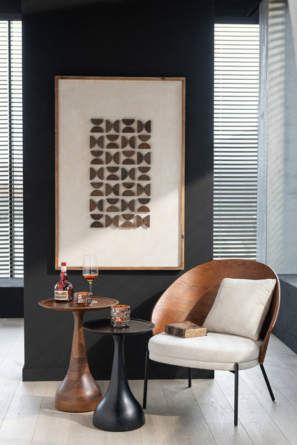 Lounge-Sessel, einfarbig, Sperrholz/Metall, braun/grau
