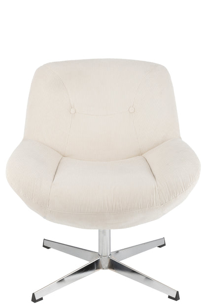 Lounge-Sessel Chill Metall/Sperrholz Creme/Silber