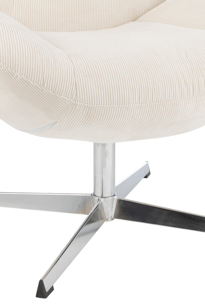 Lounge Chair Chill Metal/Plywood Cream/Silver