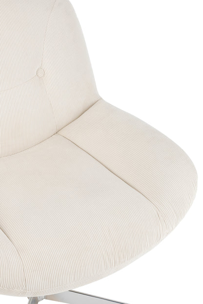 Lounge-Sessel Chill Metall/Sperrholz Creme/Silber