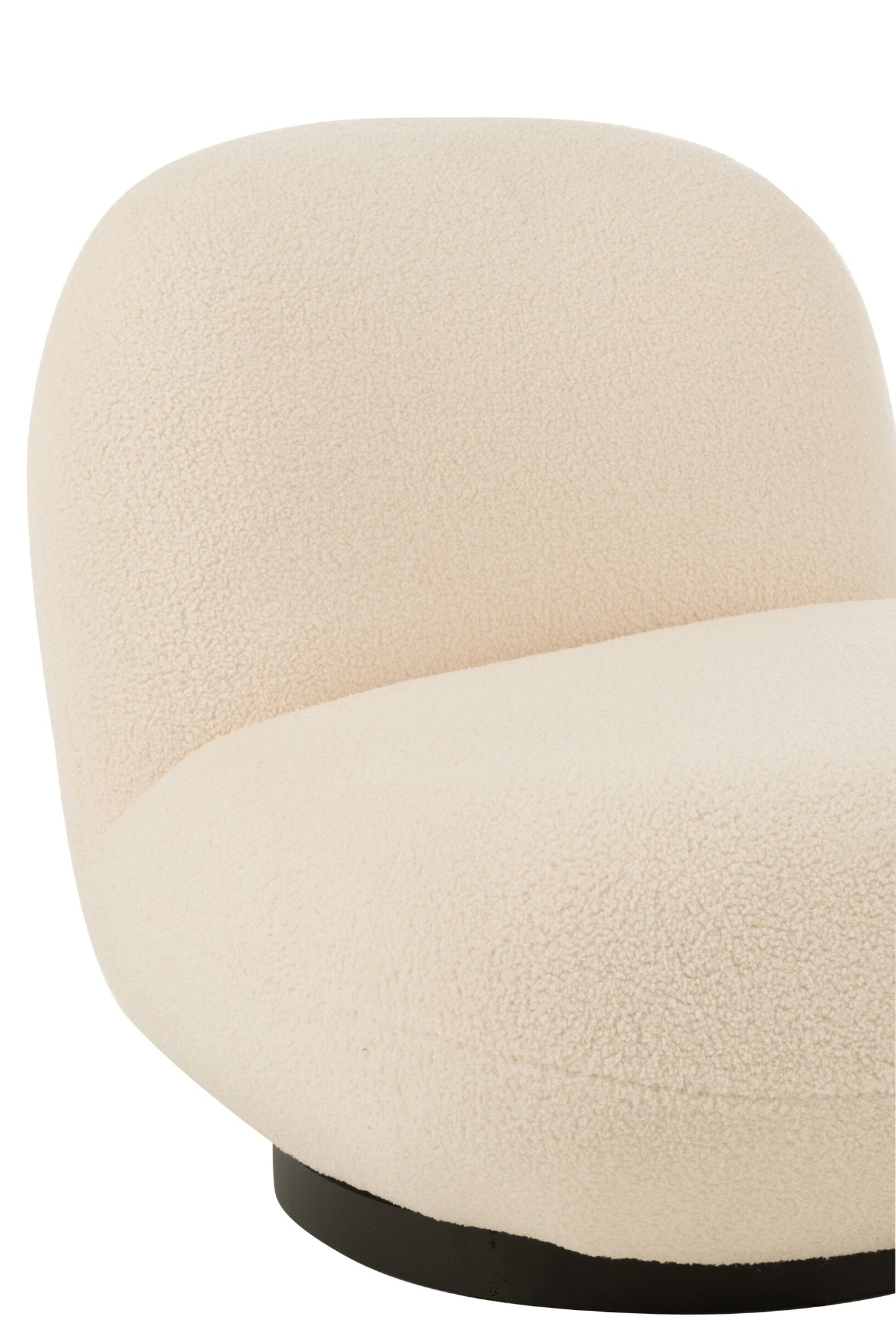 Lounge Chair Snow Pappelholz/Schaumstoff Weiß/Schwarz