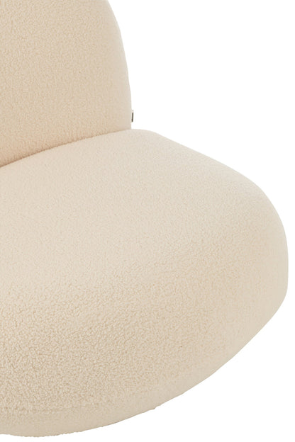 Lounge Chair Snow Pappelholz/Schaumstoff Weiß/Schwarz