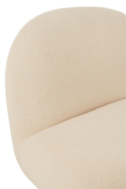 Lounge Chair Snow Pappelholz/Schaumstoff Weiß/Schwarz