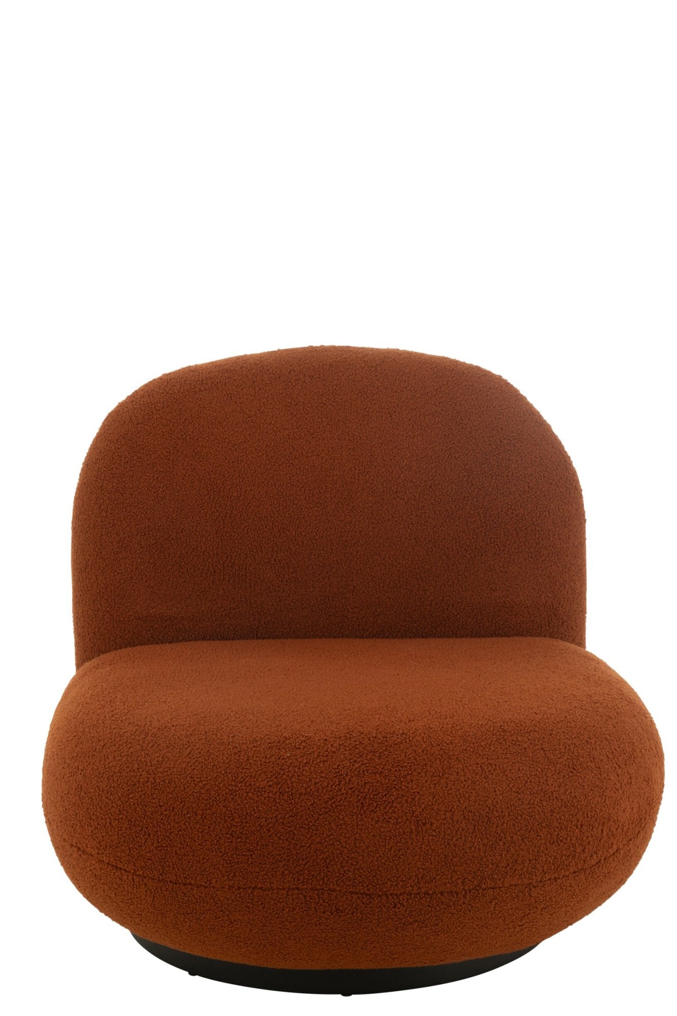 Snow lounge chair – populierenhout/schuim, oranje/zwart