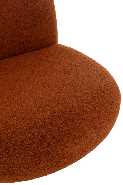 Lounge Chair Snow Poplar Wood/Foam Orange/Black