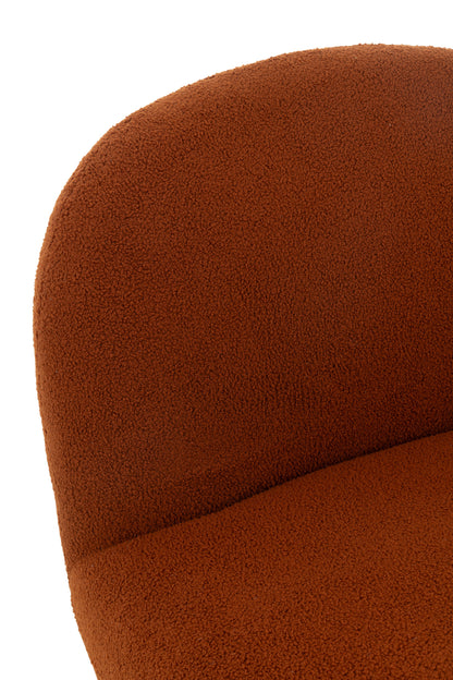 Lounge Chair Snow Poplar Wood/Foam Orange/Black