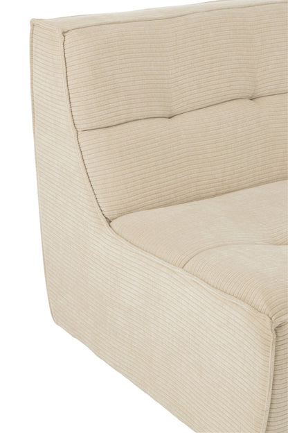 Sofa Grid Pappelholz/Schaumstoff Beige