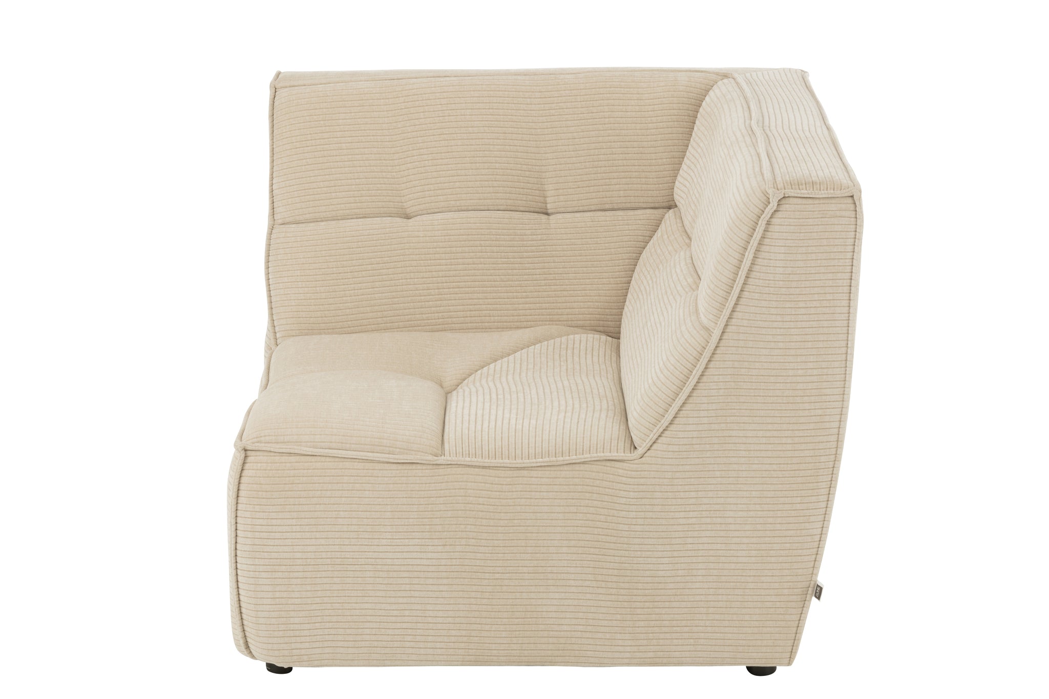 Sofa Corner Grid Poplar Wood/Foam Beige