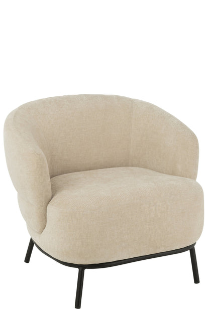 Lounge Chair Mars Pappelholz/Schaumstoff Beige