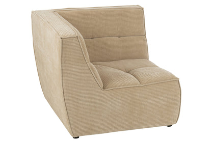Sofa-Eckelement Gitter Pappelholz/Schaumstoff Dunkelbeige