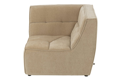 Sofa-Eckelement Gitter Pappelholz/Schaumstoff Dunkelbeige