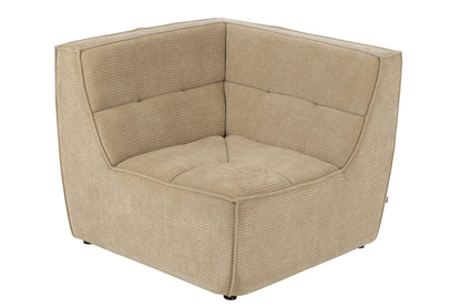 Sofa-Eckelement Gitter Pappelholz/Schaumstoff Dunkelbeige