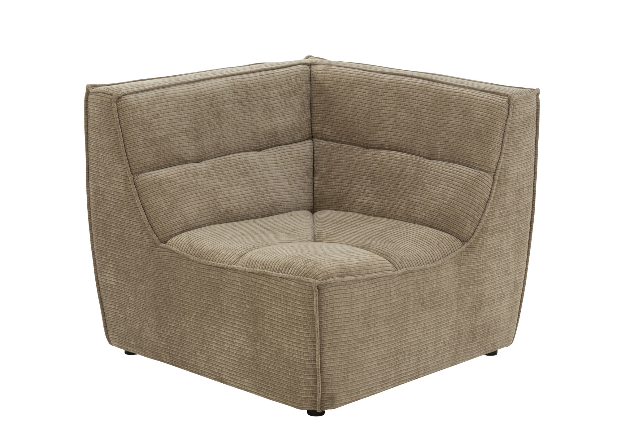 Sofa Corner Grid Poplar Wood/Foam Dark Taupe