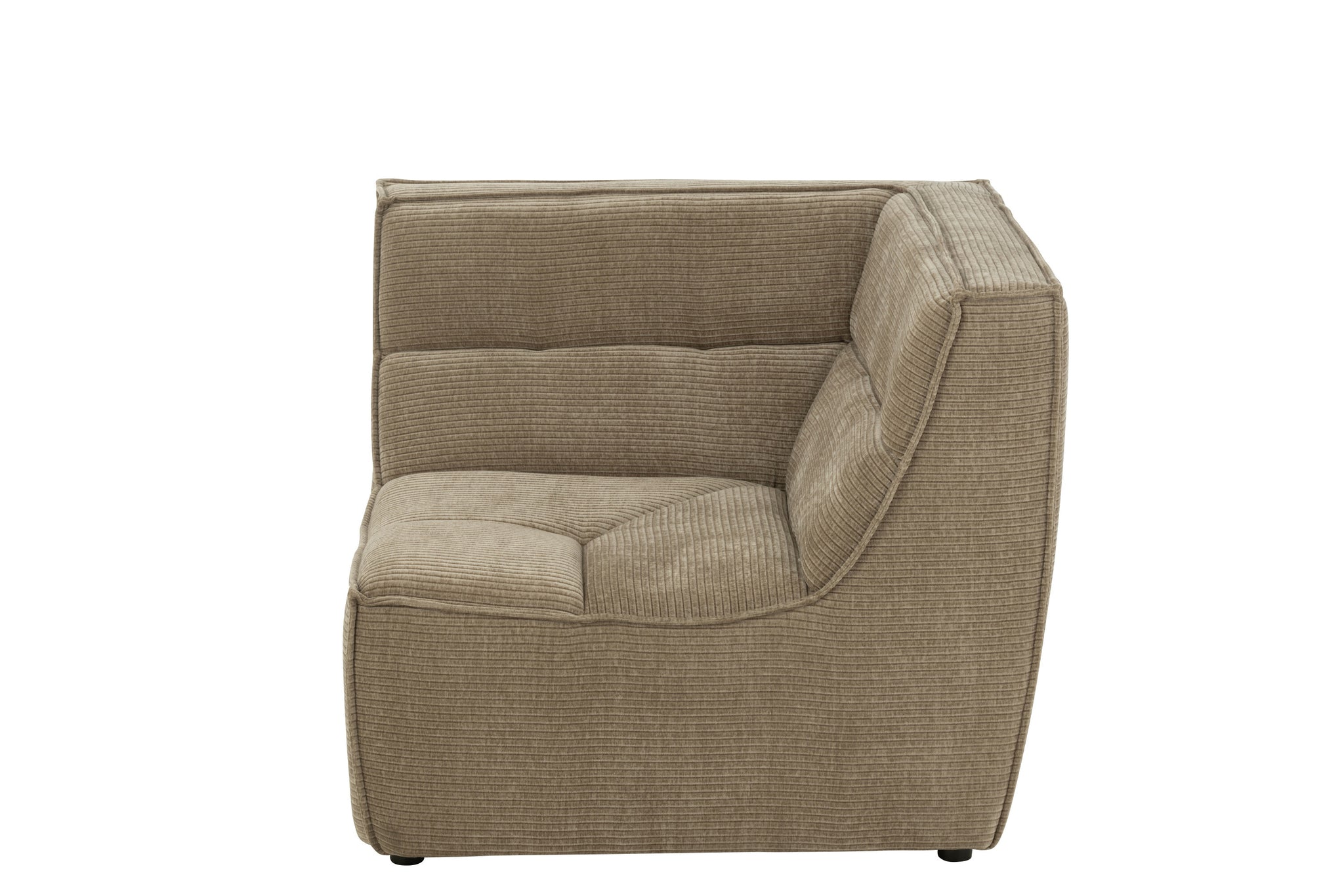 Sofa Corner Grid Poplar Wood/Foam Dark Taupe