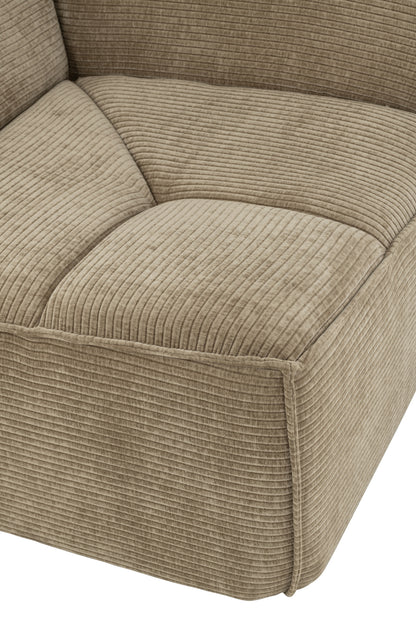 Sofa Corner Grid Poplar Wood/Foam Dark Taupe