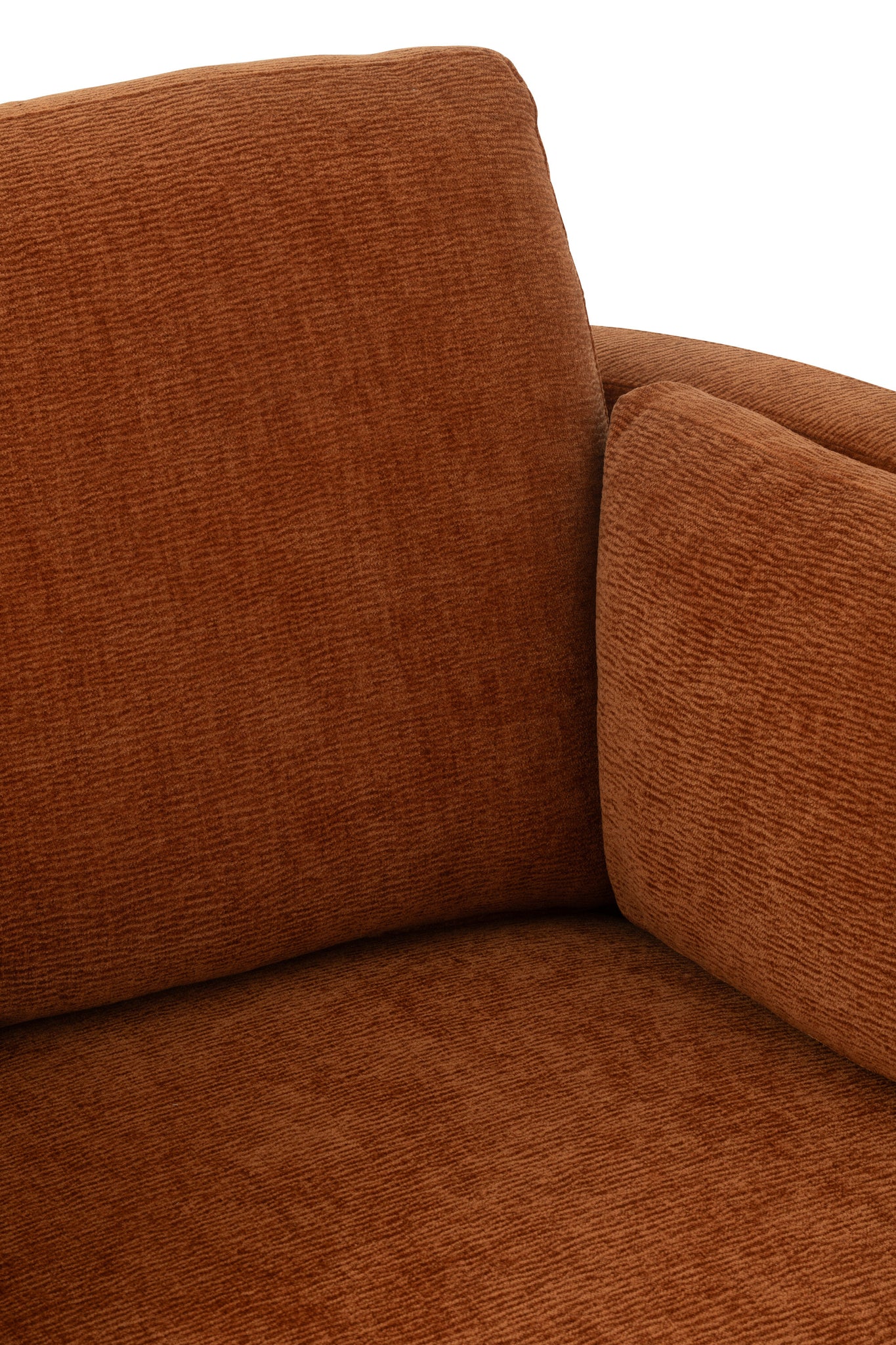 Drehstuhl aus Pappelholz/Schaumstoff, rostfarben