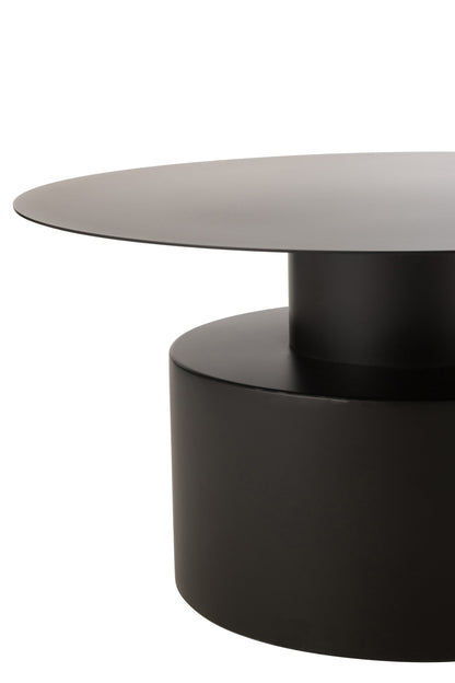 Salontafel Rond – metaal, zwart, ø80×41 cm