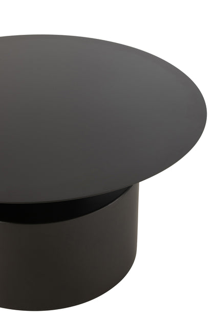 Salontafel Rond – metaal, zwart, ø80×41 cm