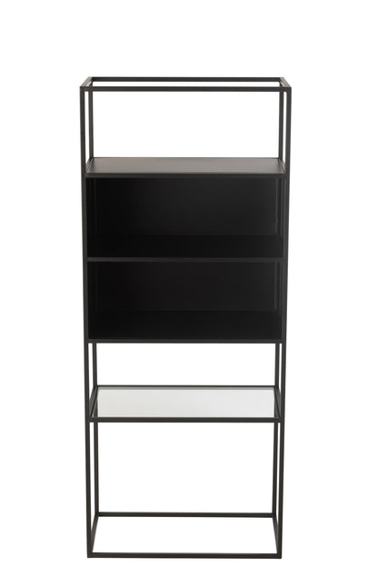 Shelf Rectangle Metal/Glass Black