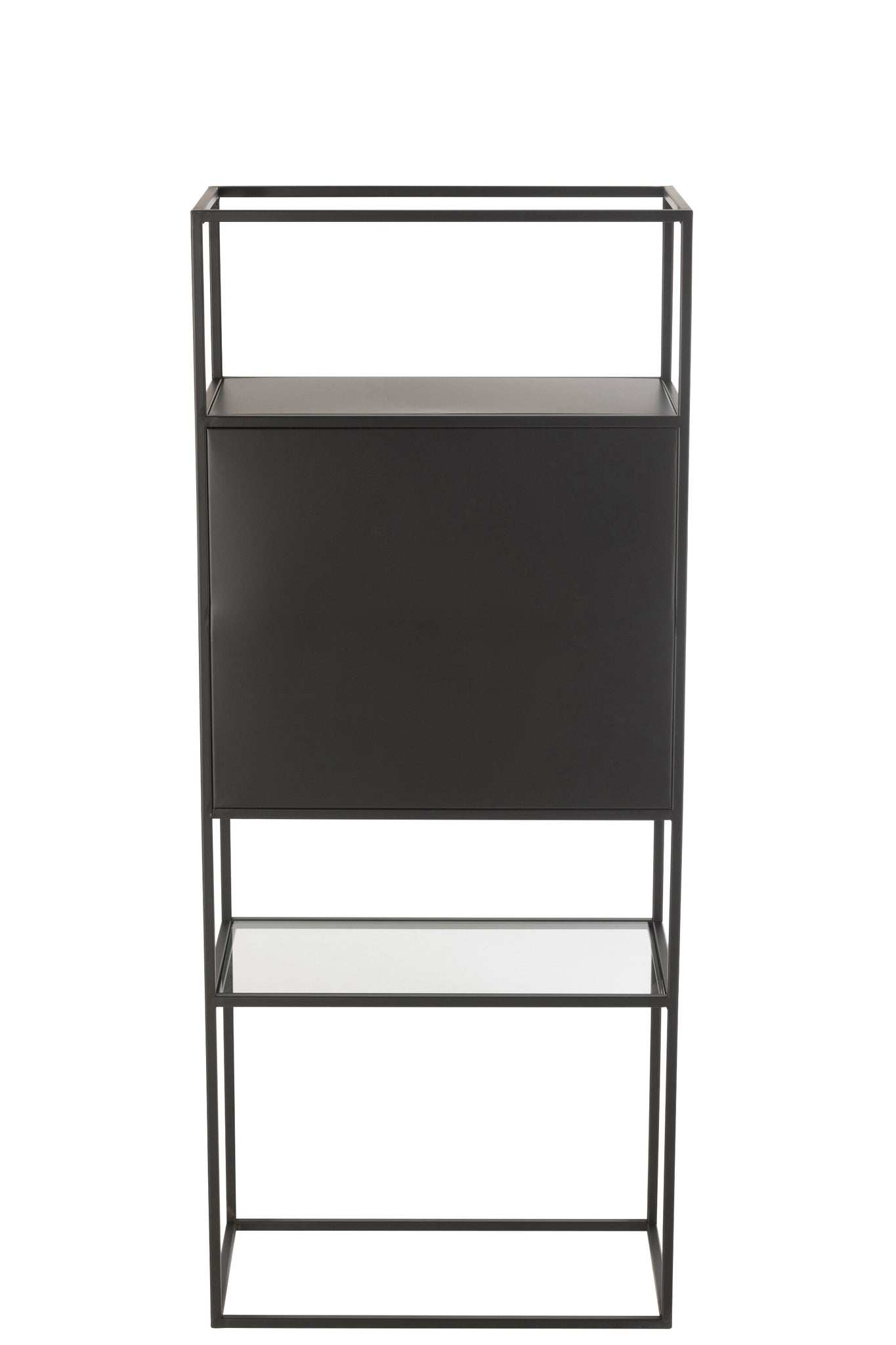 Shelf Rectangle Metal/Glass Black