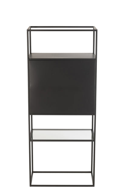 Shelf Rectangle Metal/Glass Black