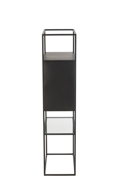 Shelf Rectangle Metal/Glass Black