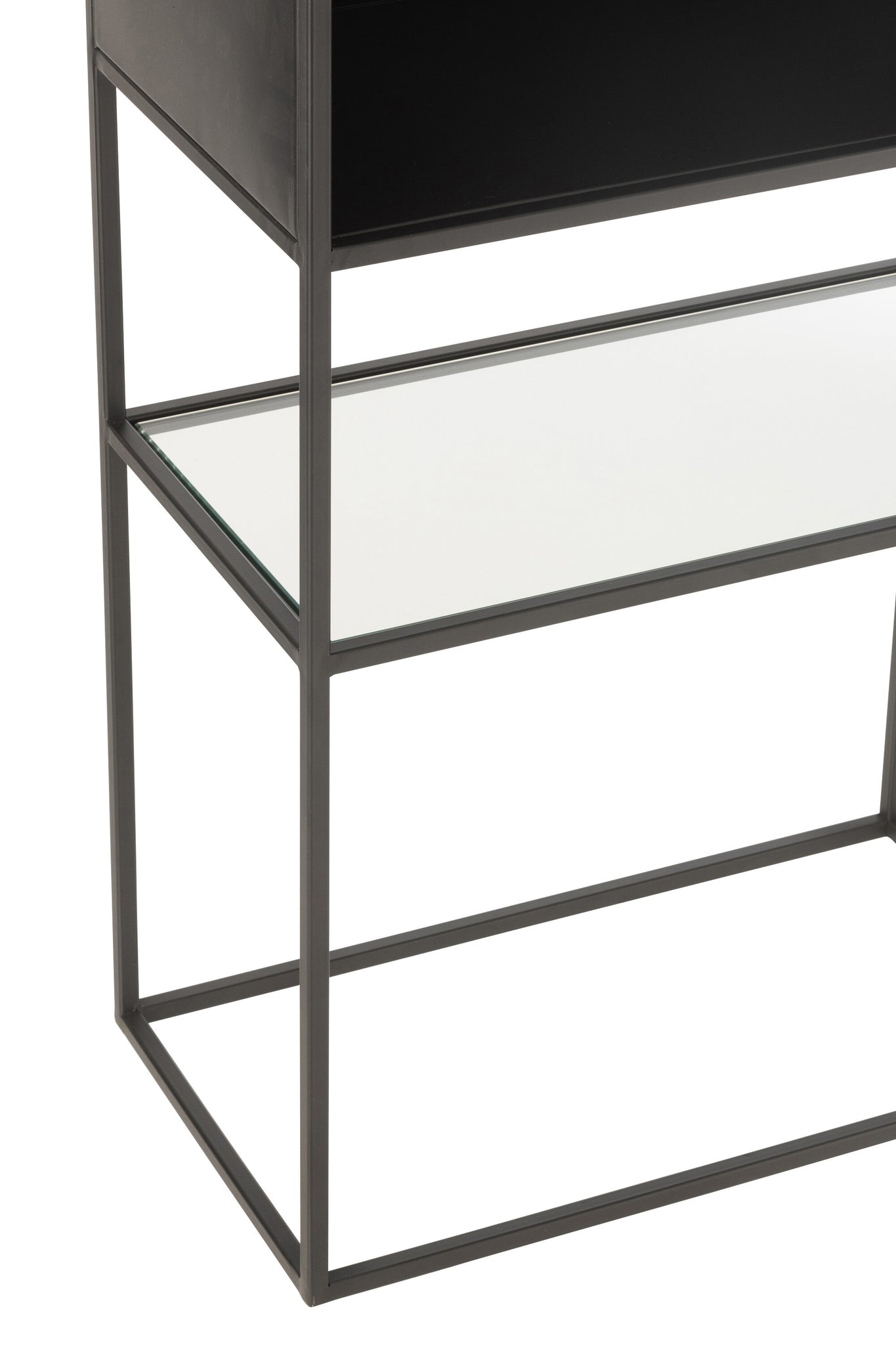 Shelf Rectangle Metal/Glass Black