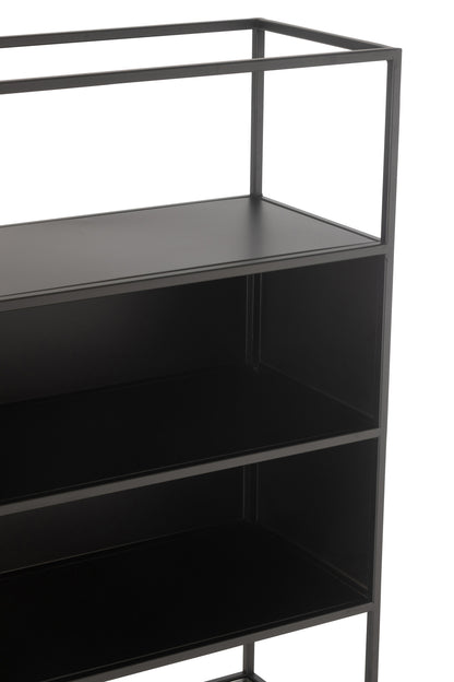 Shelf Rectangle Metal/Glass Black