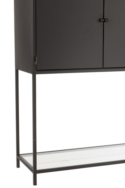 Shelf Rectangle Metal/Glass Black