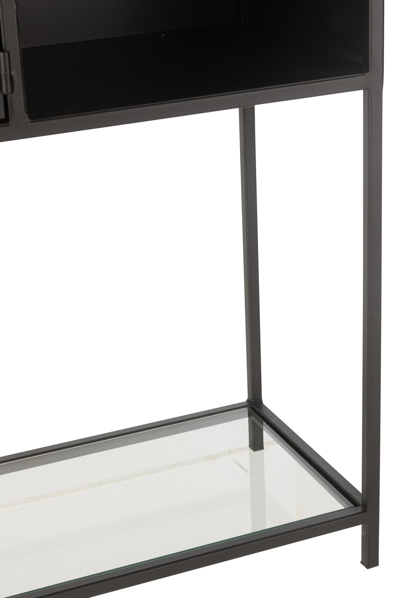 Shelf Rectangle Metal/Glass Black