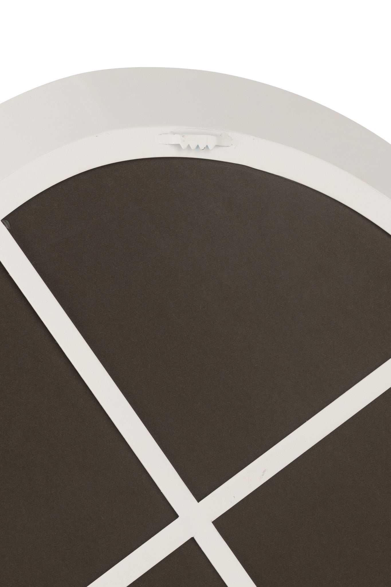 Wall Mirror Round Metal/Glass White Small