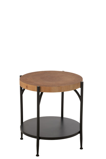 Side Table Bio Mdf/Iron Black/Natural