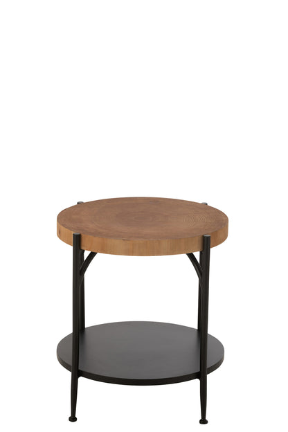 Side Table Bio Mdf/Iron Black/Natural