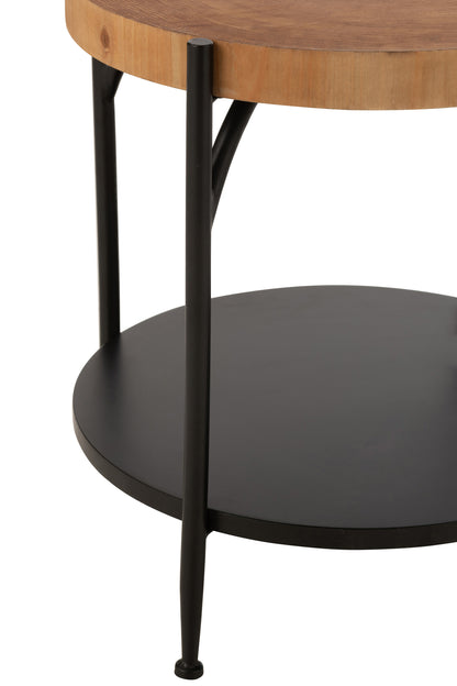 Side Table Bio Mdf/Iron Black/Natural