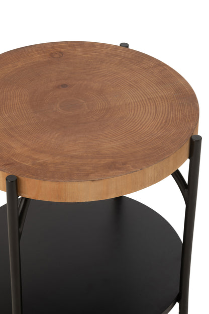 Side Table Bio Mdf/Iron Black/Natural