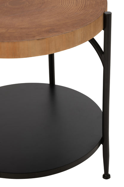 Side Table Bio Mdf/Iron Black/Natural