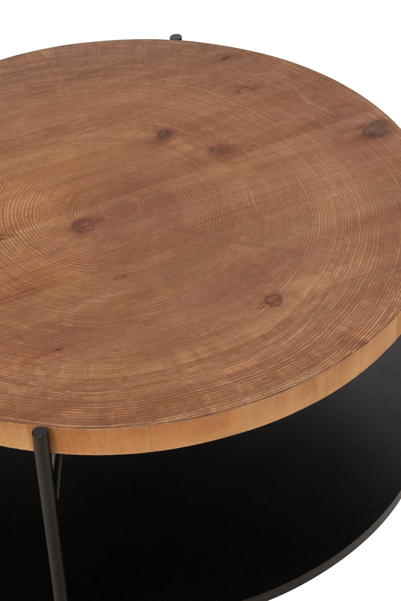 Couchtisch Voni MDF/Eisen Schwarz/Natur