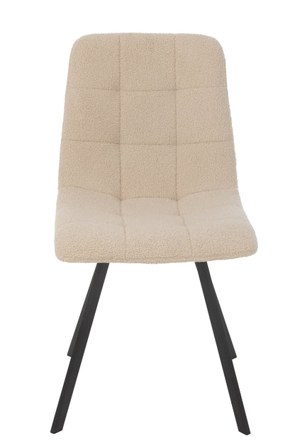 Dining Chair Clark Metal/Polyester White