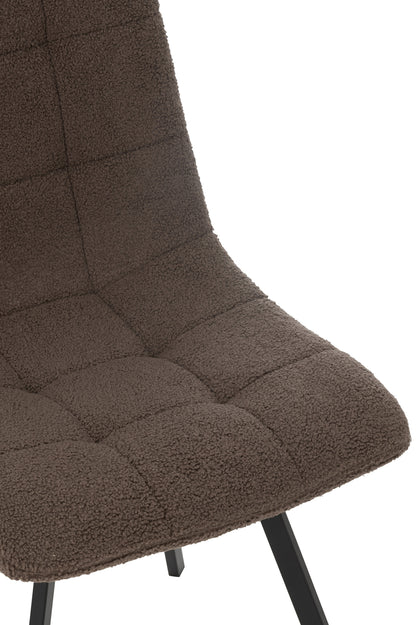 Dining Chair Clark Metal/Polyester Brown